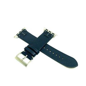 Tory Burch Women's Apple Watch 38/40mm Band Mcgraw Gold Blue Leather TBS0004